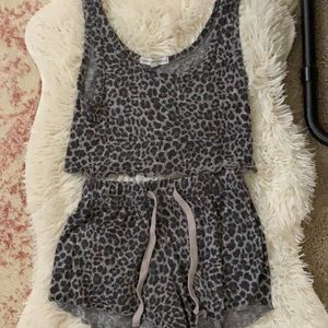 Greyson Threads Grey Leopard Two Piece Pajamas